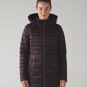 Lululemon Brave The Cold Jacket - Size 8. Like new. Black Cherry.